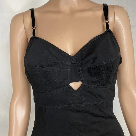 NEW DOLCE & GABBANA Vintage Bustier Back Strap Mini Dress Size M / IT 42 | Black - Picture 9 of 10